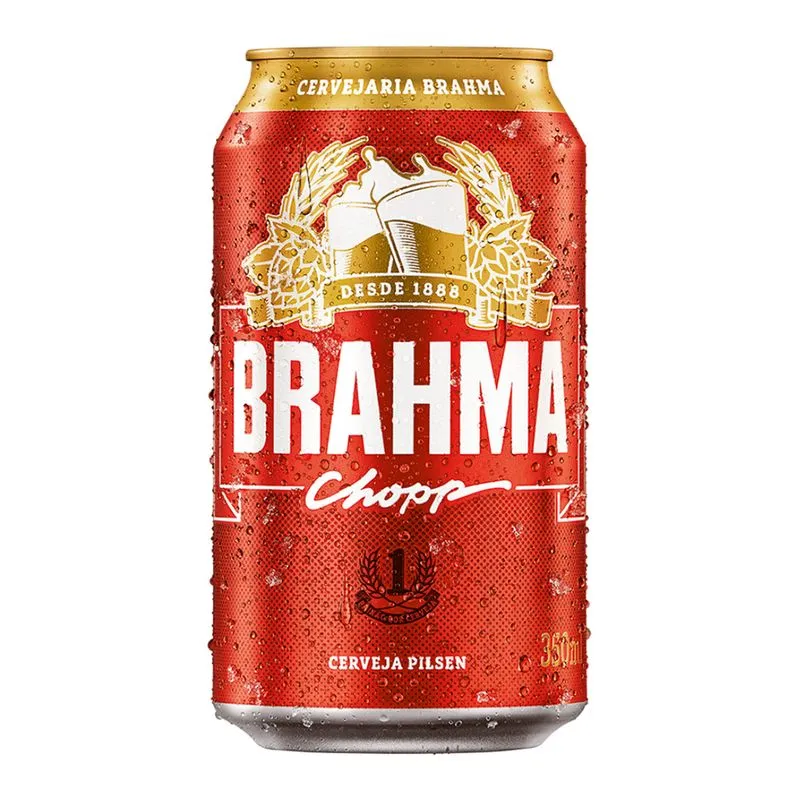 Cerveja Pilsen Chopp Brahma Lata 350ml (GELADA)