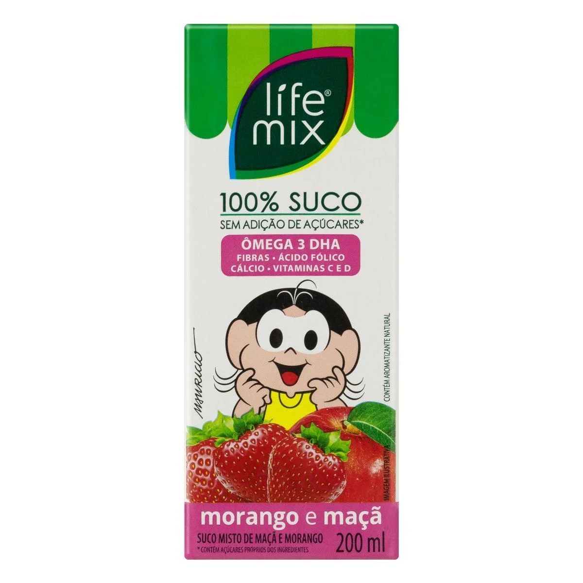 Suco Morango e Maçã Turma da Mônica Life Mix Caixa 200ml