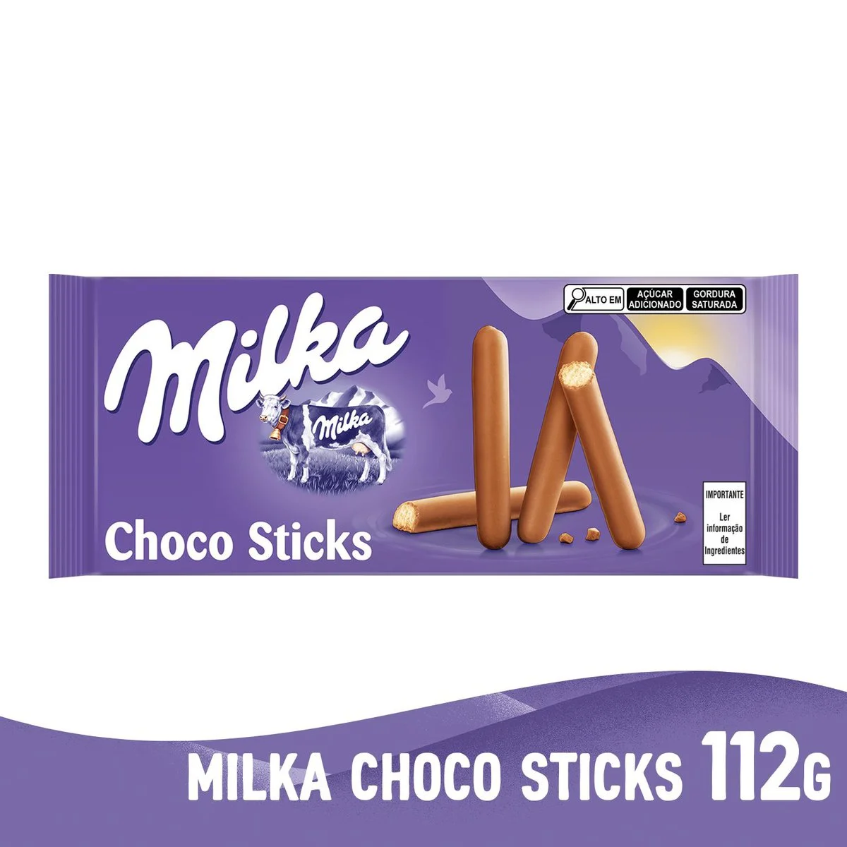 Biscoito MILKA LILA STIX 112g