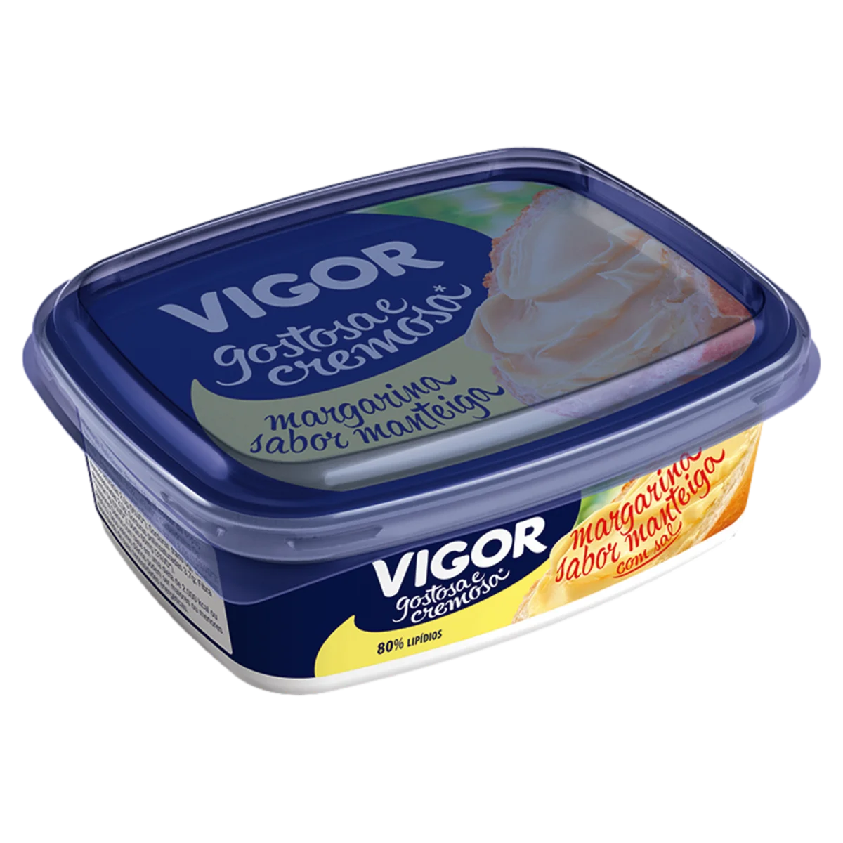 Margarina Sabor Manteiga Cremosa com Sal VIGOR Pote 250g