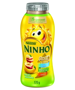 Iogurte Parcialmente Desnatado Maçã e Banana Ninho Forti+ Frasco 170g