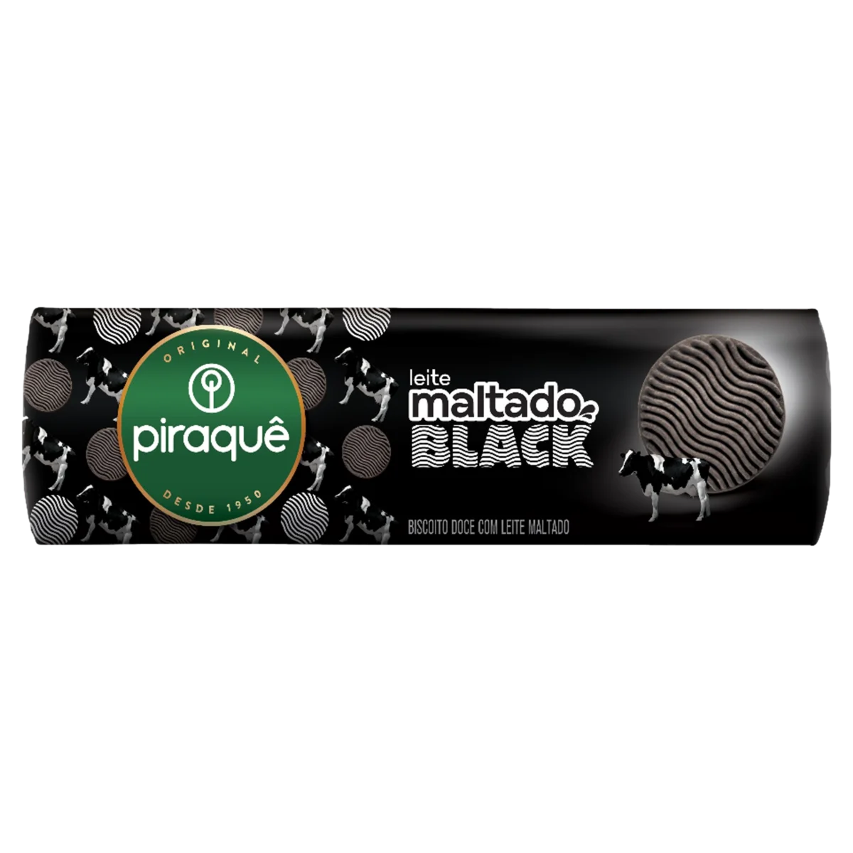 Biscoito Leite Maltado Black Piraquê Pacote 132g