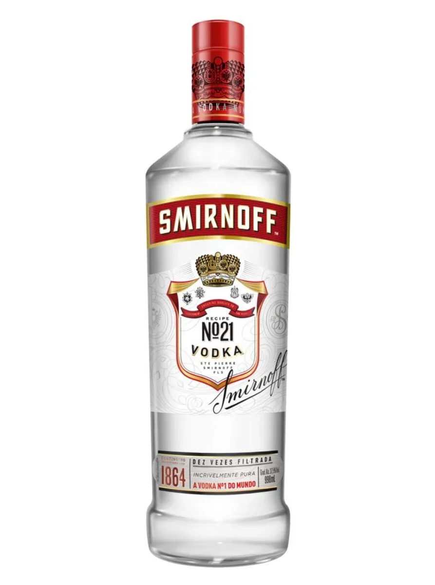 Vodka Destilada Smirnoff Garrafa 998ml
