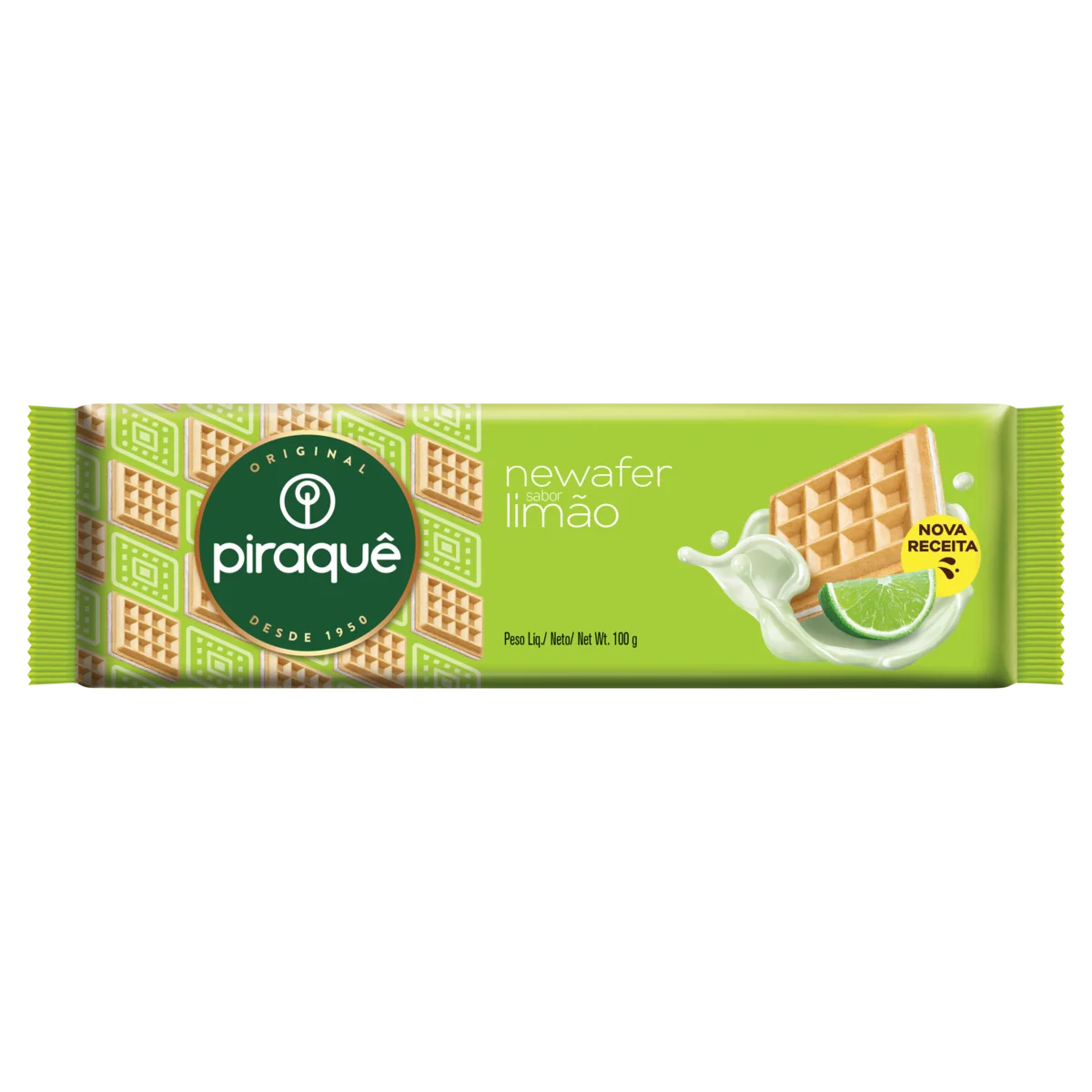 Biscoito Wafer PIRAQUE Ne Waffer de Limão 100g