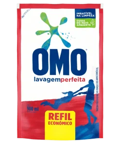 Lava-Roupas Líquido Omo Lavagem Perfeita Sachê 900ml Refil