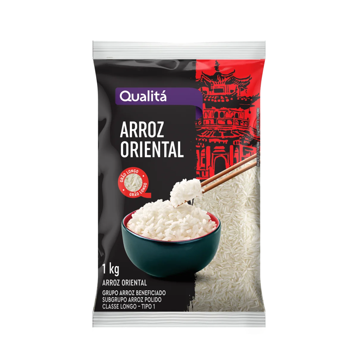 Arroz Oriental Tipo 1 Qualitá Pacote 1kg