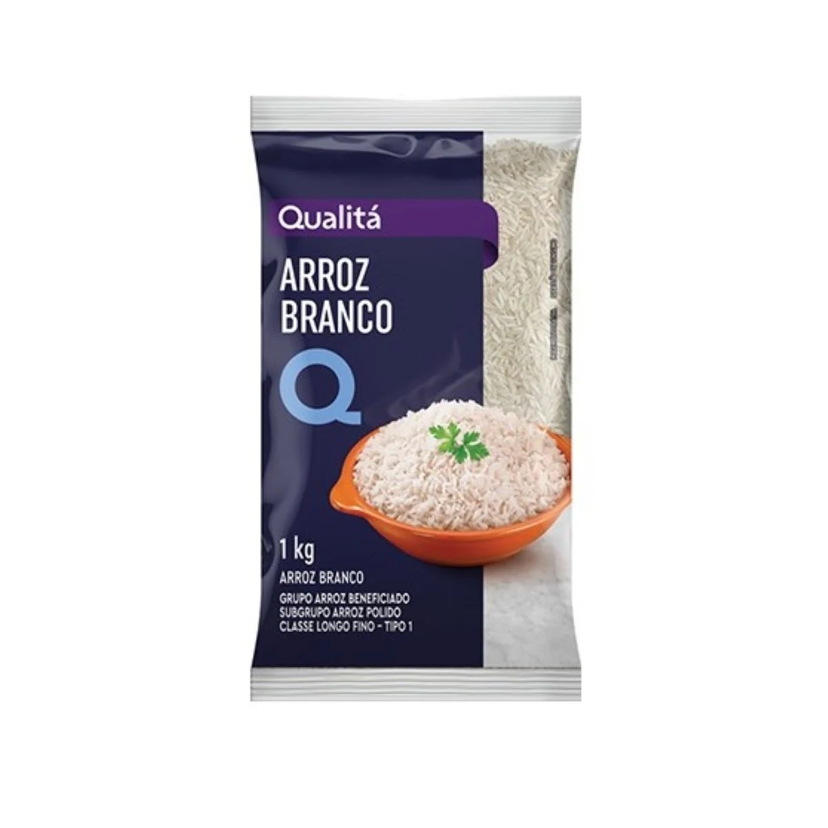 Arroz Branco Tipo 1 Qualitá Pacote 1kg