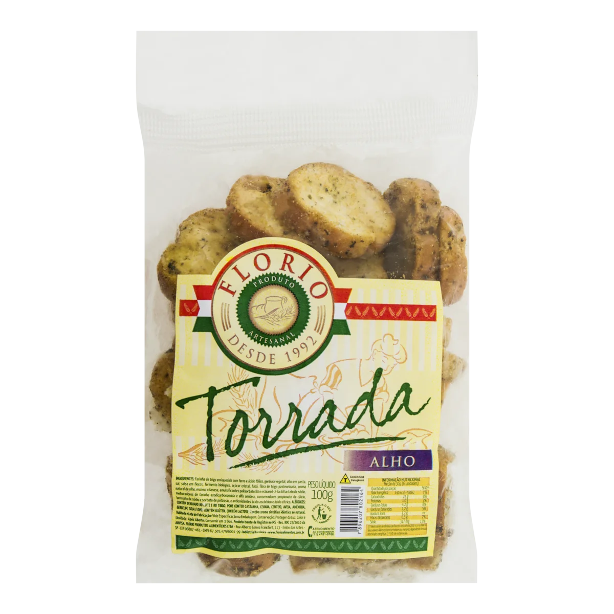 Torrada Sabor Alho FLÓRIO 100g