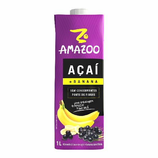 Suco Amazoo 1 Litro - Açaí e Banana ( GELADO )
