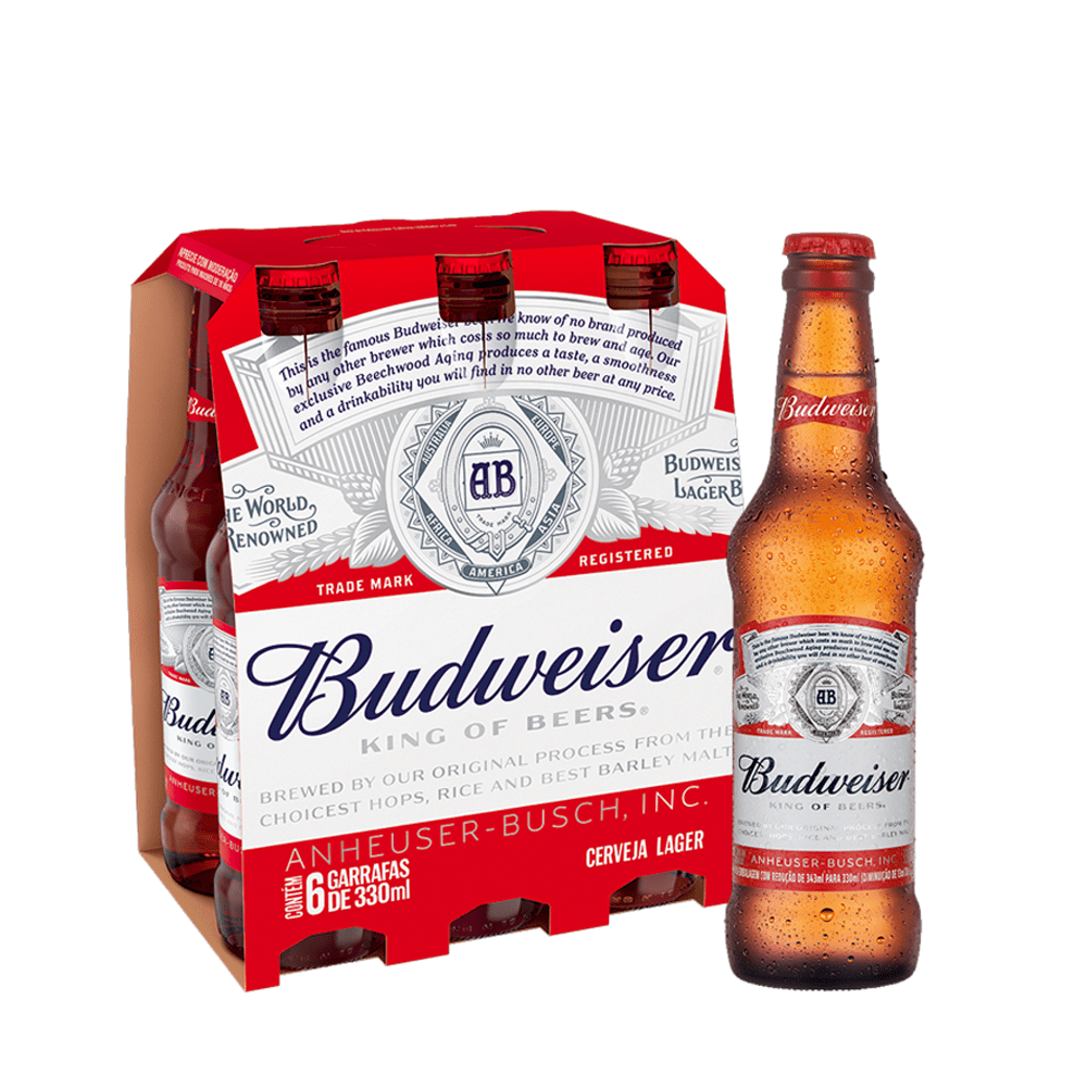 Cerveja Budweiser 330ML CJ 6UN (GELADA)